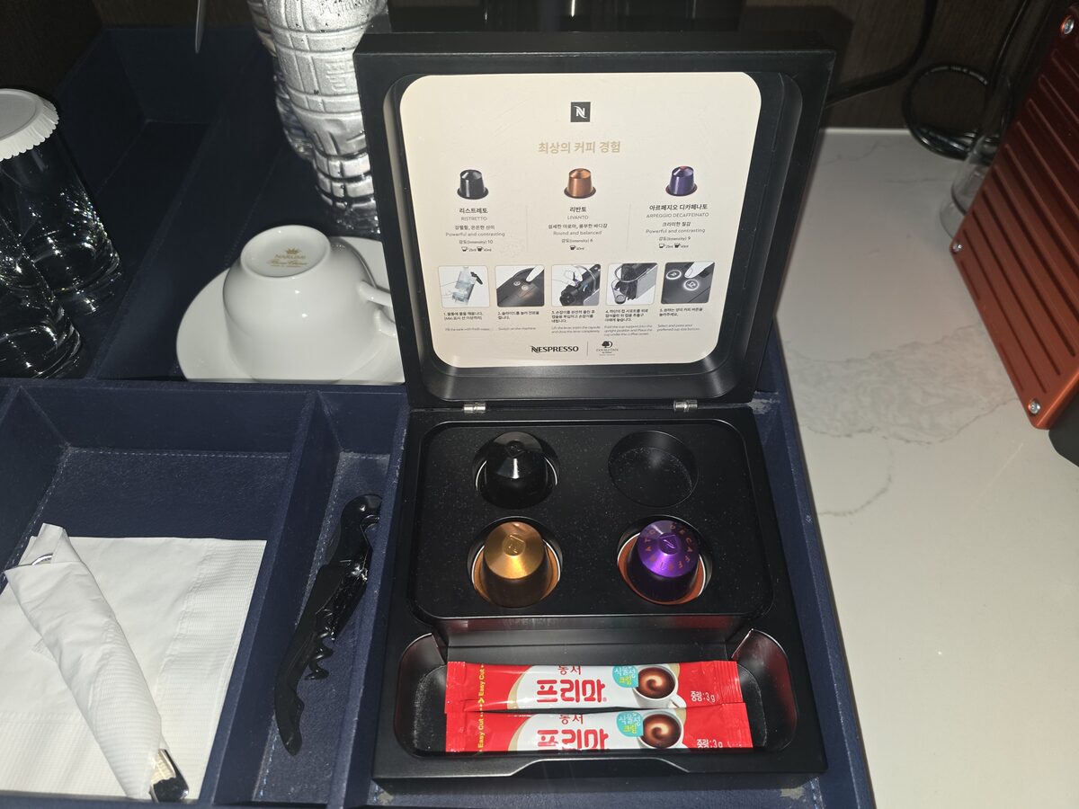 In-room Nespresso machine at DoubleTree by Hilton Seoul Pangyo