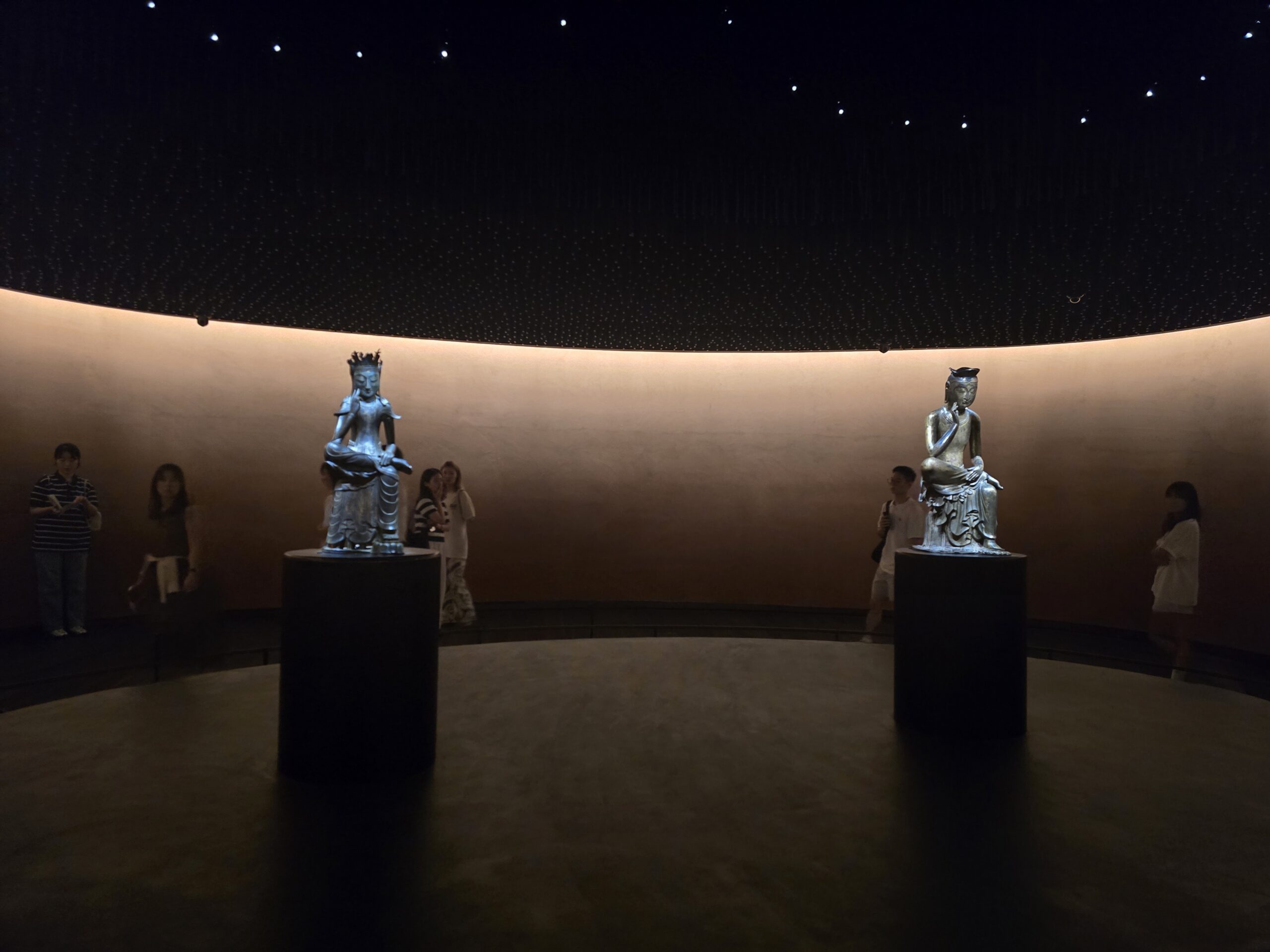 Room of Contemplation — both pensive bodhisattva statues