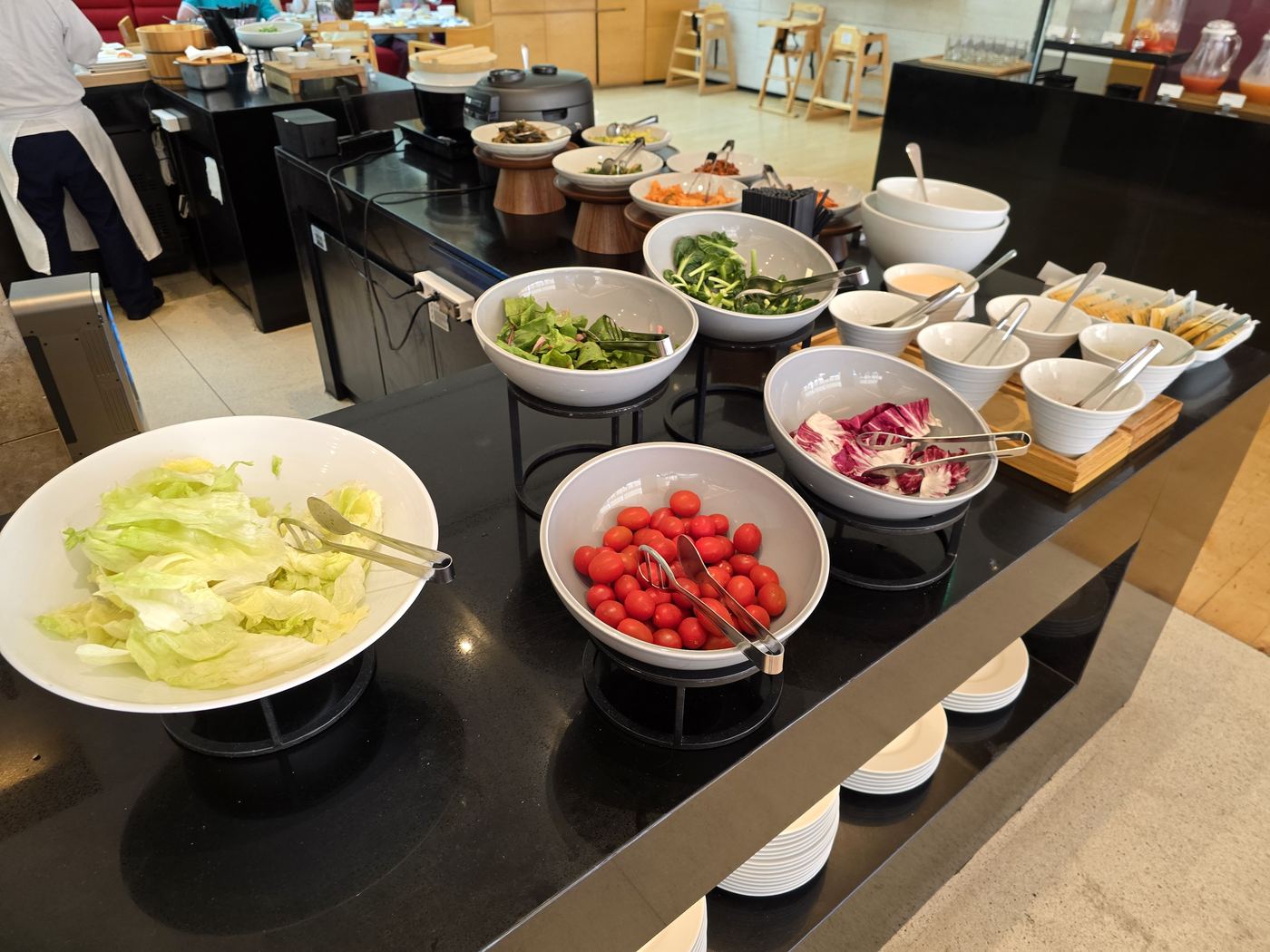 Haevichi breakfast smoked salmon salad cheese fruit cold station