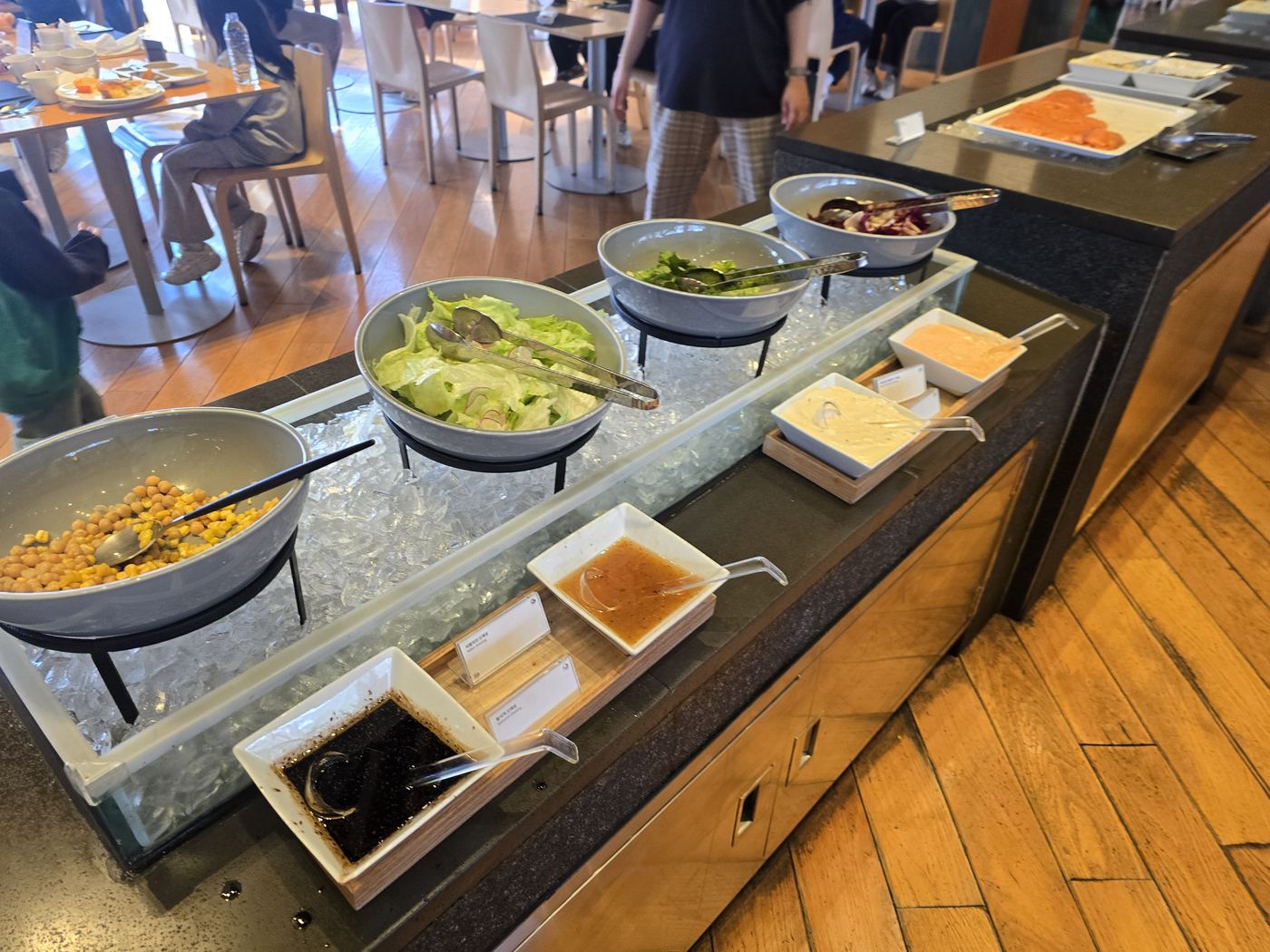 Hot food selection