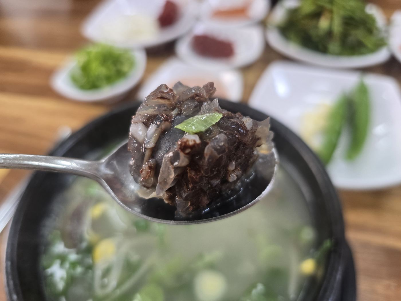 Sundaeguk — pork bone broth soup