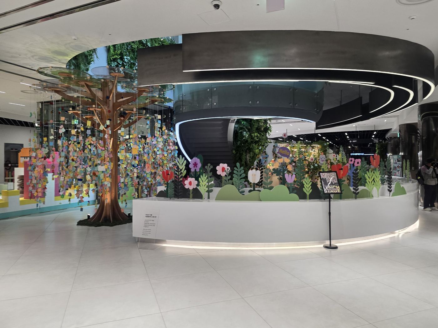 Inside My Friend Seoul Gallery at Seoul City Hall — colorful art installations and the wishing tree exhibition