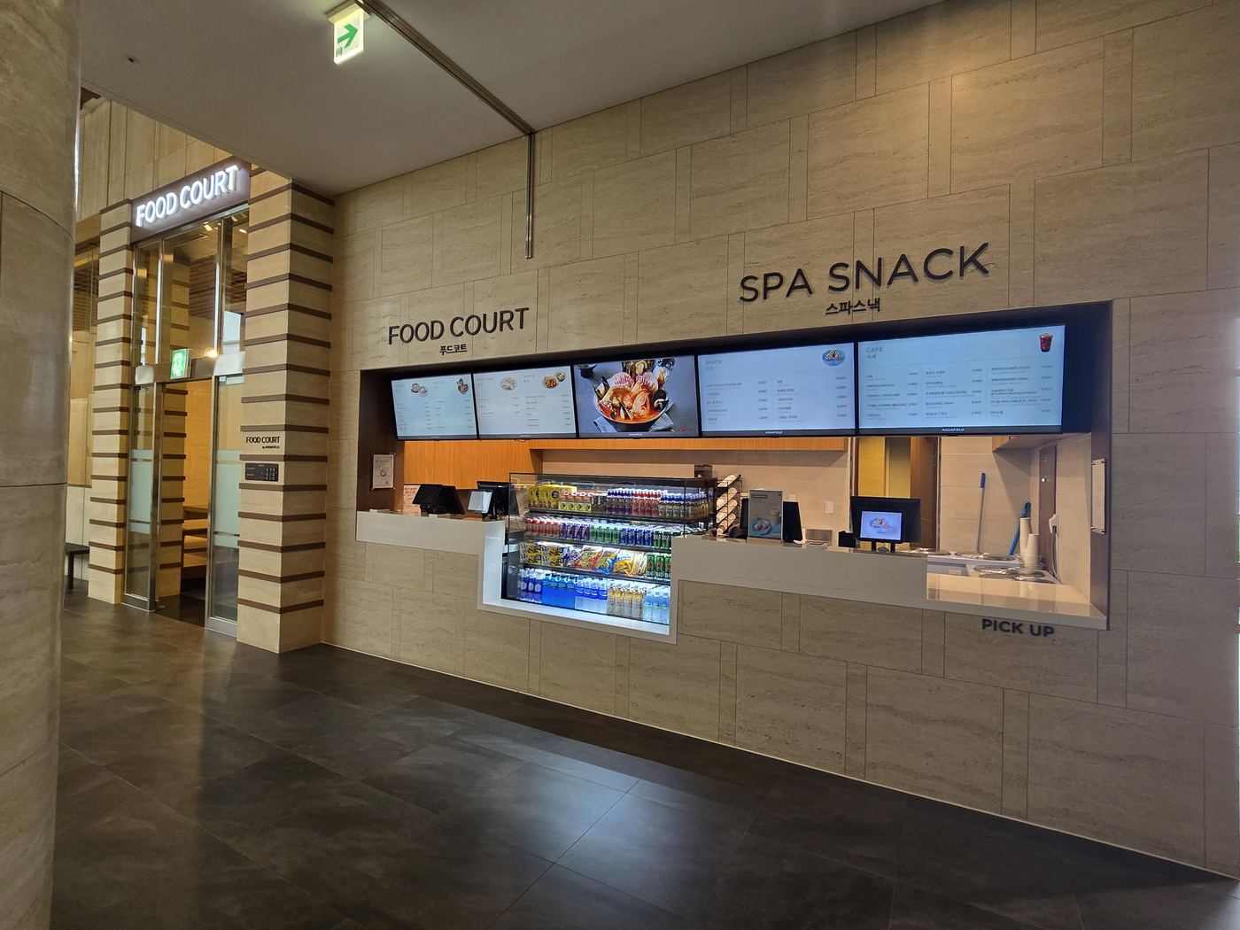 Spa Snack and Food Court counter