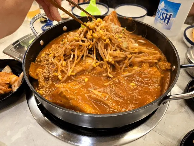 Jjimdaegam gaorijjim braised skate ray stew Gangneung