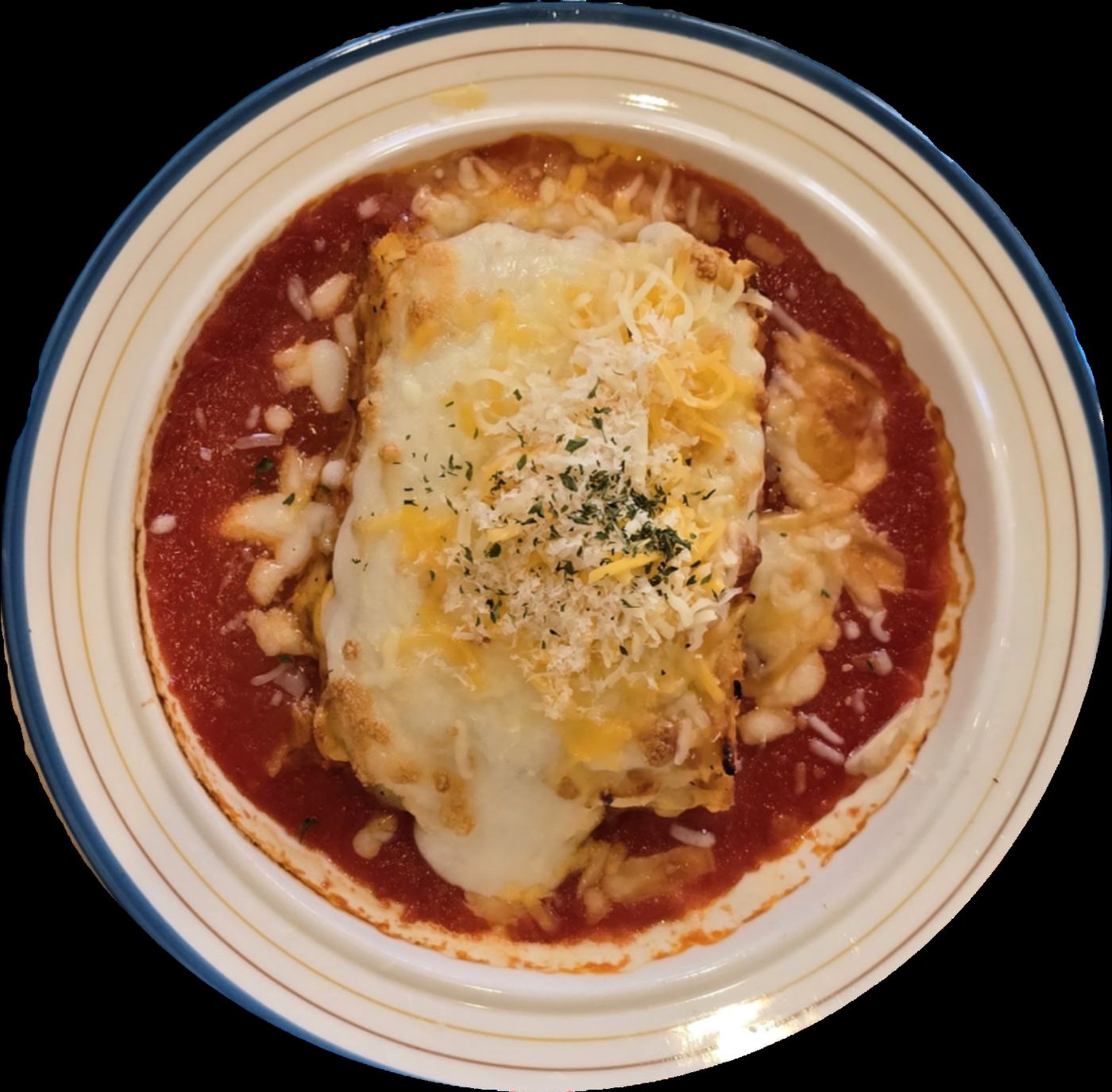 Potato lasagna top view at Bicky