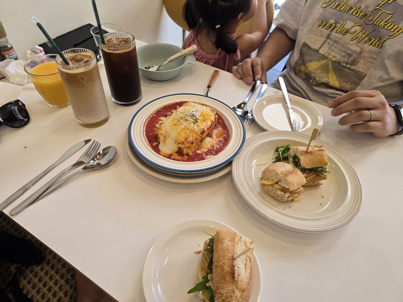 Full table spread at Bicky Bakeshop