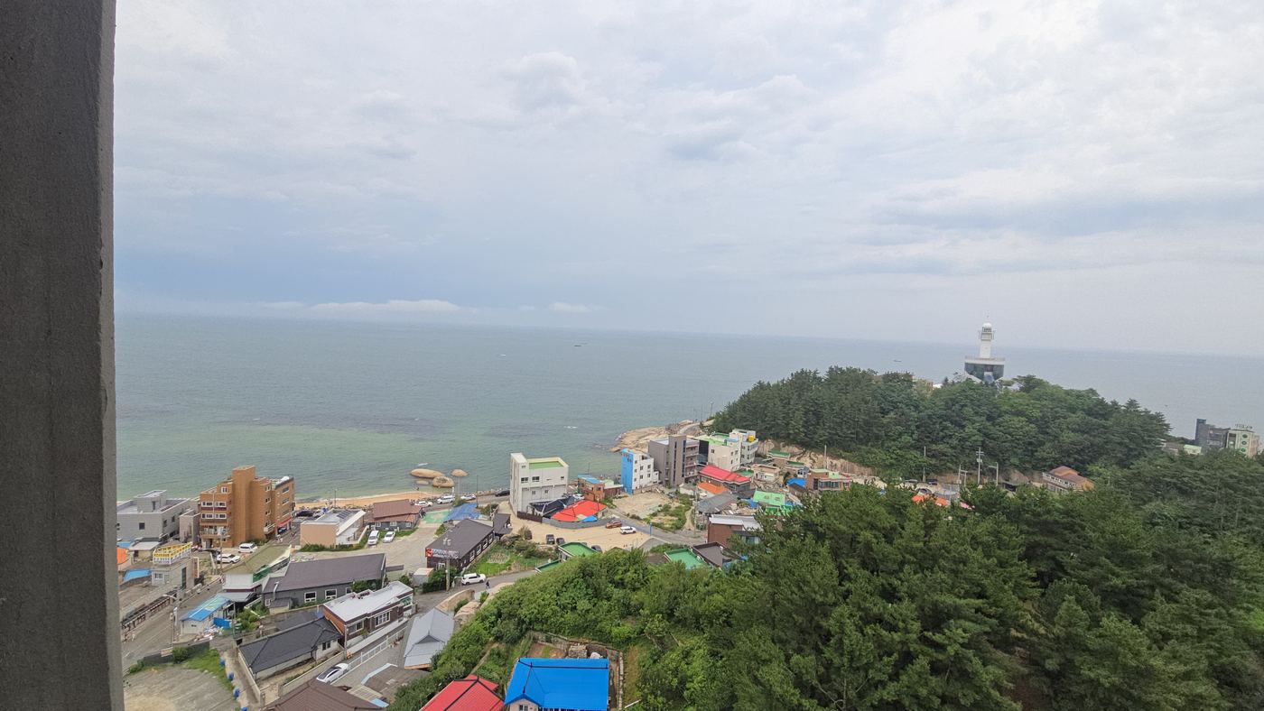 View of Sokcho Lighthouse Beach from I Park Suite room