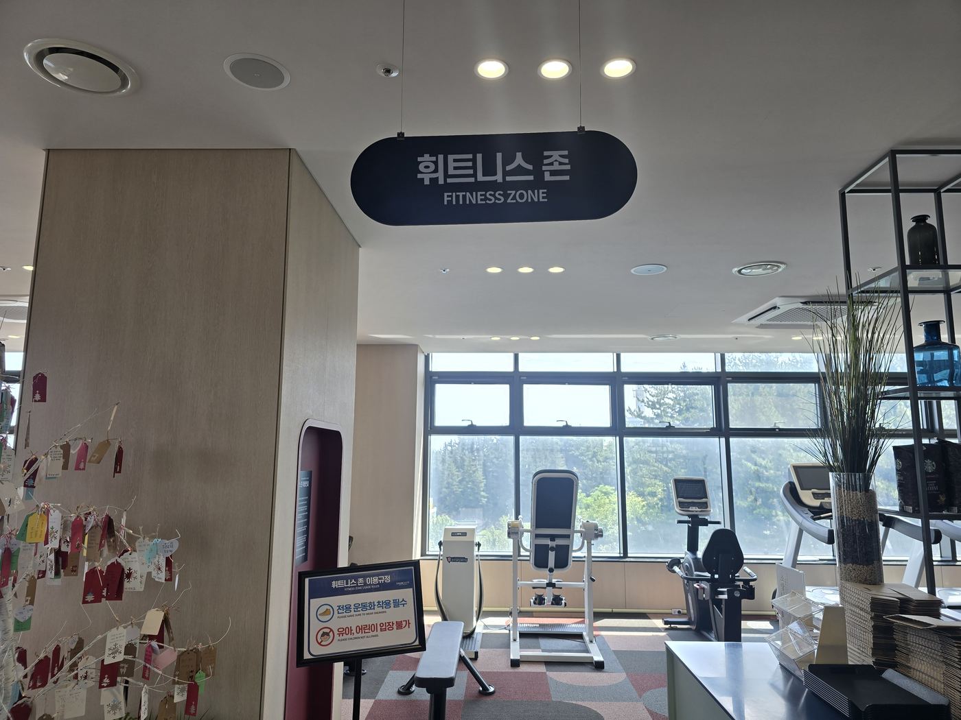 Fitness center at I Park Suite Sokcho