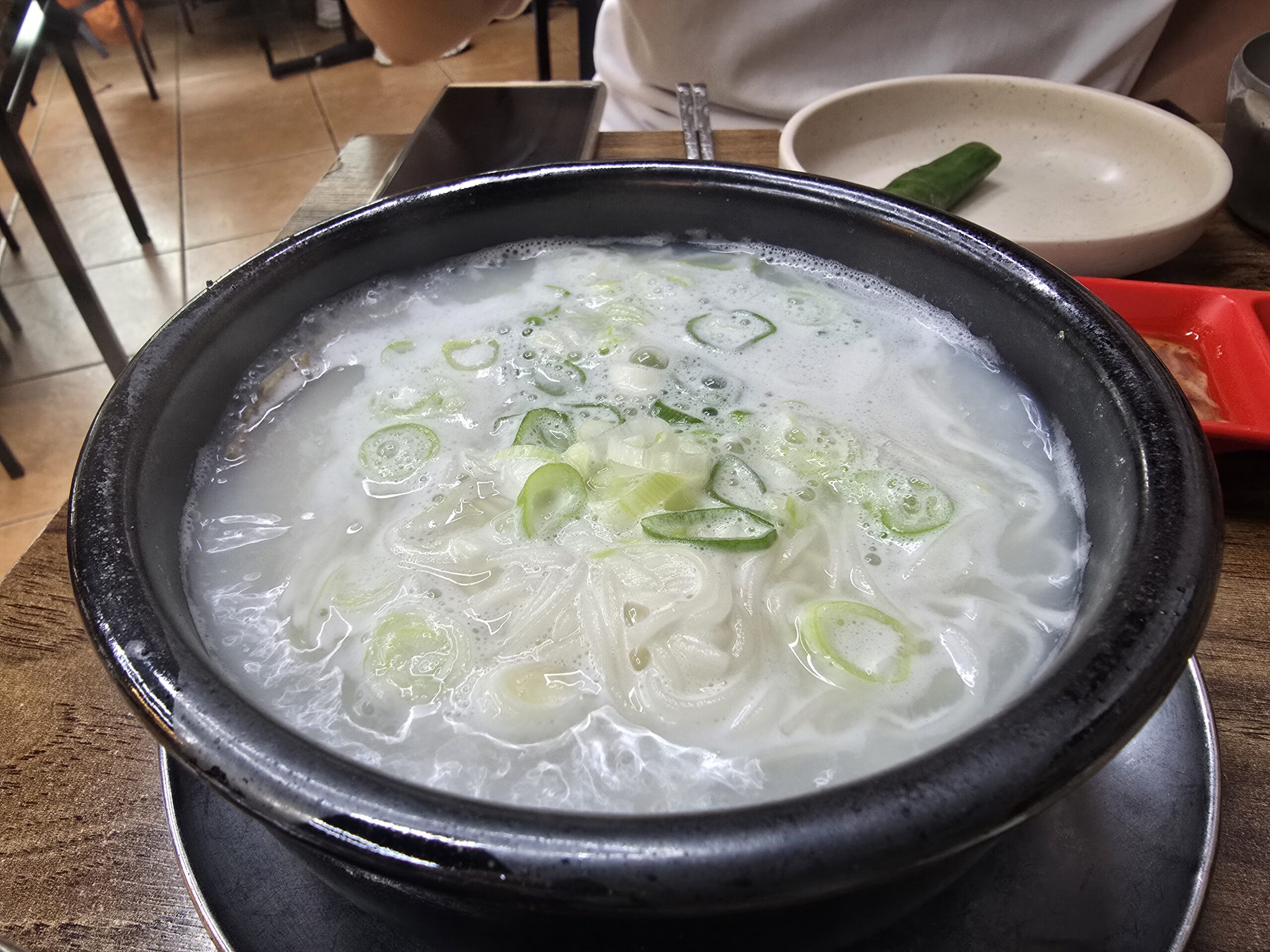 Seolleongtang, Korean ox bone soup, served in Jangchung-dong Seoul